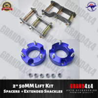 2" Lift Kit Strut Spacers Extended Shackles fits Ford Ranger PX3 2018-ON 4x4 4WD