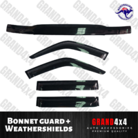 Bonnet Protector + Weathershields Window Visors for Toyota Landcruiser 80 series