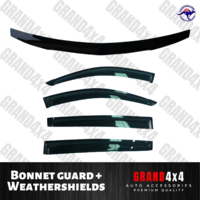 Bonnet Protector + Window Visors Tinted for Mitsubishi Triton MN/ML 2006 - 2014