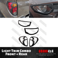 Front + Rear Light Covers Trim to suit Mitsubishi Triton MN / ML 2006  - 2014