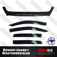 Bonnet Protector Guard + Window Visors Tinted for Isuzu Dmax D-Max 2017 - 2020