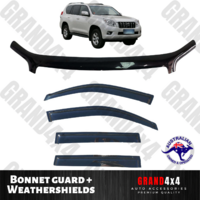 Bonnet Protector Guard + Window Visors suits Toyota Prado 150 series 2009 - 2013