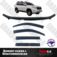 Bonnet Protector Guard + Window Visors suits Toyota Prado 150 series 2013 - 2017