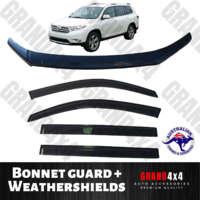 Bonnet Protector Guard + Window Visors to suit Toyota Kluger 2010 - 2013