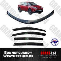 Bonnet Protector Guard + Window Visors to suit Toyota Rav-4 Rav4 2013 - 2018