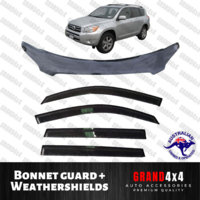 Bonnet Protector Guard + Window Visors to suit Toyota Rav-4 Rav4 2006 - 2012