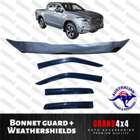 Bonnet Protector + Weathershields Window Visors for Mazda BT-50 2020-2023 BT50