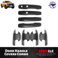 Door Handle Covers Combo Trim Black to suit Ford Ranger T9 2022+ (Keyless Entry)