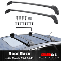 2 x Alloy Black Cross Bars Roof Racks for Mazda CX-7 2006 - 2011 CX7 CX 7