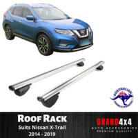 2x SILVER Cross Bars Roof Racks for Nissan X-Trail XTrail 2014-2019 Raised Rail