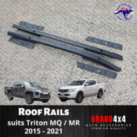2 x Roof Rails to suit Mitsubishi Triton MQ / MR 2015 - 2021 Dual Cab Ute
