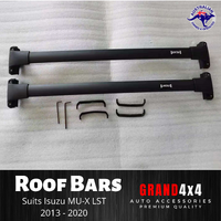 2 x NEW Aerodynamic Cross Bars Roof Racks for Isuzu MU-X MUX LST 2013 - 2020