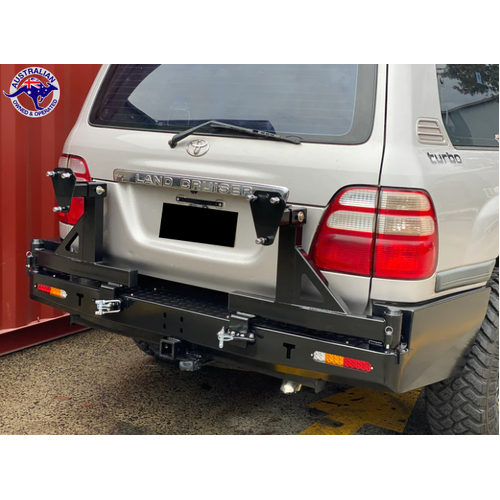 Rear Bar Spare Wheel Carrier Jerry Can Holder for Toyota Landcruiser 100 Series