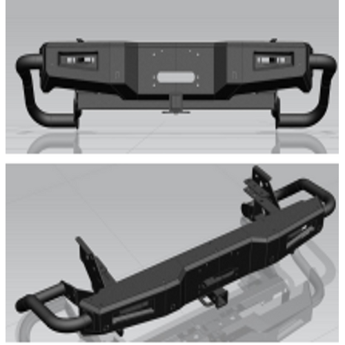 Safari Rear Bar Steel Heavy Duty to suit Toyota Hilux N80 2015 - 2022