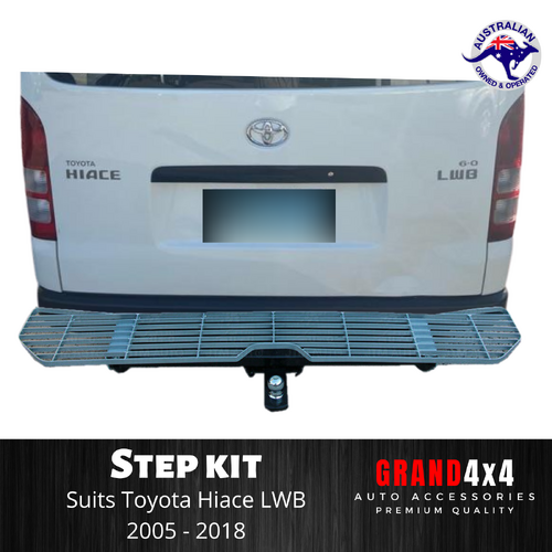 Rear Step Bumper Bar Technician Step to suit Toyota Hiace 2005-2018 LWB Version