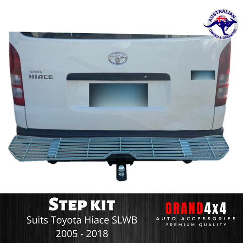 Rear Step Bumper Bar Technician Step to suit Toyota Hiace 2005-2018 SLWB Version