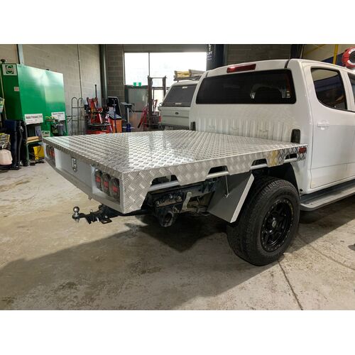 Premium White Checkerplate Tray 1800MM * 1780MM Canopy Base for Dual Cab Utes