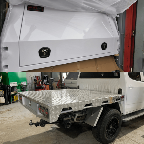 Premium Tray Canopy Combo Powdercoated White to Suit Dual Cab Utes 1800*1780*850