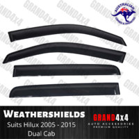 Weathershields Window Visors  for Toyota Hilux 2005-2014 Dual Cab