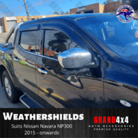 Weathershields Window Visors for Nissan Navara NP300 D23 2015 - 2022 Dual Cab