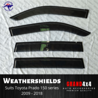 Premium Weathershields Window Visors for Toyota Prado 150 series 2009 - 2018