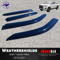 Premium Weathershields Tinted Window Visors for Toyota Hilux 2015-2024 Dual Cab