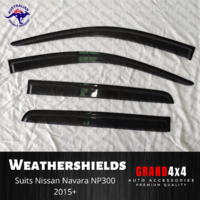 Premium Weathershields Window Visors for Nissan Navara NP300 2015+ 