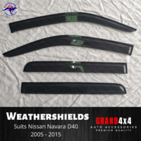 Premium Weathershields Window Visors for Nissan Navara D40 2005 - 2015 Dual Cab