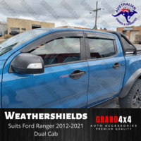 Premium Weathershields Window Visors for Ford Ranger PX 2012-2021 Dual Cab