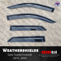 Weathershields Window Visors to suit Toyota Fortuner 2015 - 2020 Tinted Black