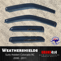 Premium Weathershields Tinted Window Visors for Holden Colorado RC 2008 - 2011