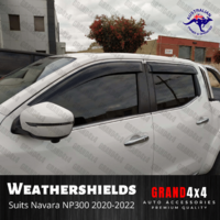 Weathershields Window Visors for Nissan Navara NP300 D23 2020 - 2023 Dual Cab