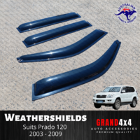 Weathershields Tinted Window Visors for Toyota Prado 120 Series 2003 - 2009