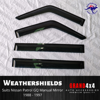 Weathershields Window Visors Tinted for Nissan Patrol GQ 1988-1997 Manual Mirror