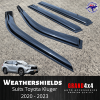 Weathershields Window Visors Tinted Black to fit Toyota Kluger 2020 - 2023